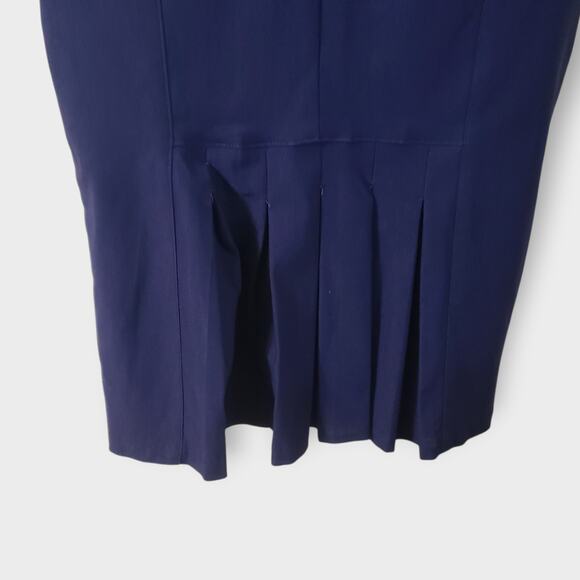 Pinup Couture Lorelei Dress *No Belt* Navy Blue Sz Sm Rockabilly Retro Classic - Picture 6 of 13